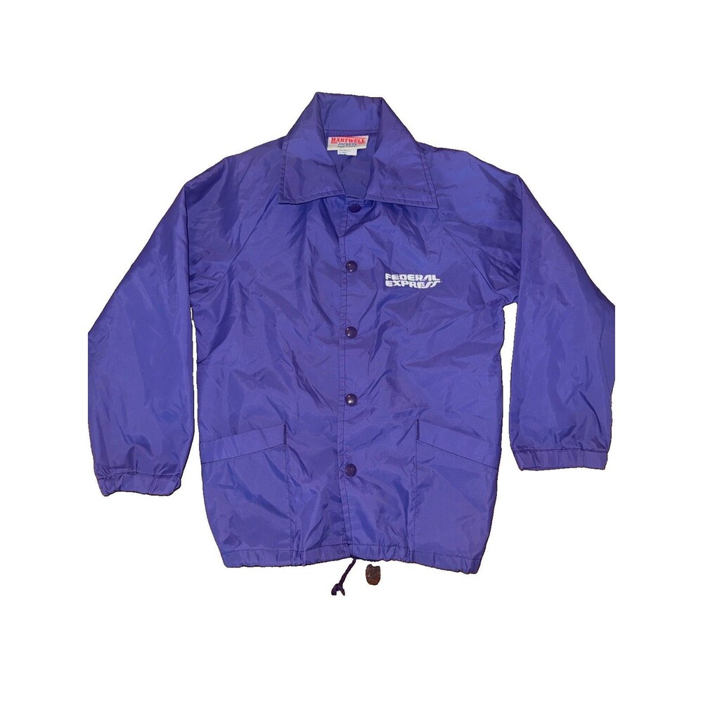 Vintage 1970-80s Federal Express Kids Jacket Windbreaker Size 6 -8 FedEx Memphis